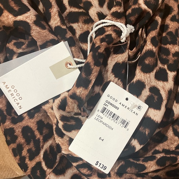 New with tag Good American Goddess Leopard Robe Kimono Shawl Cover Up - Picture 6 of 10